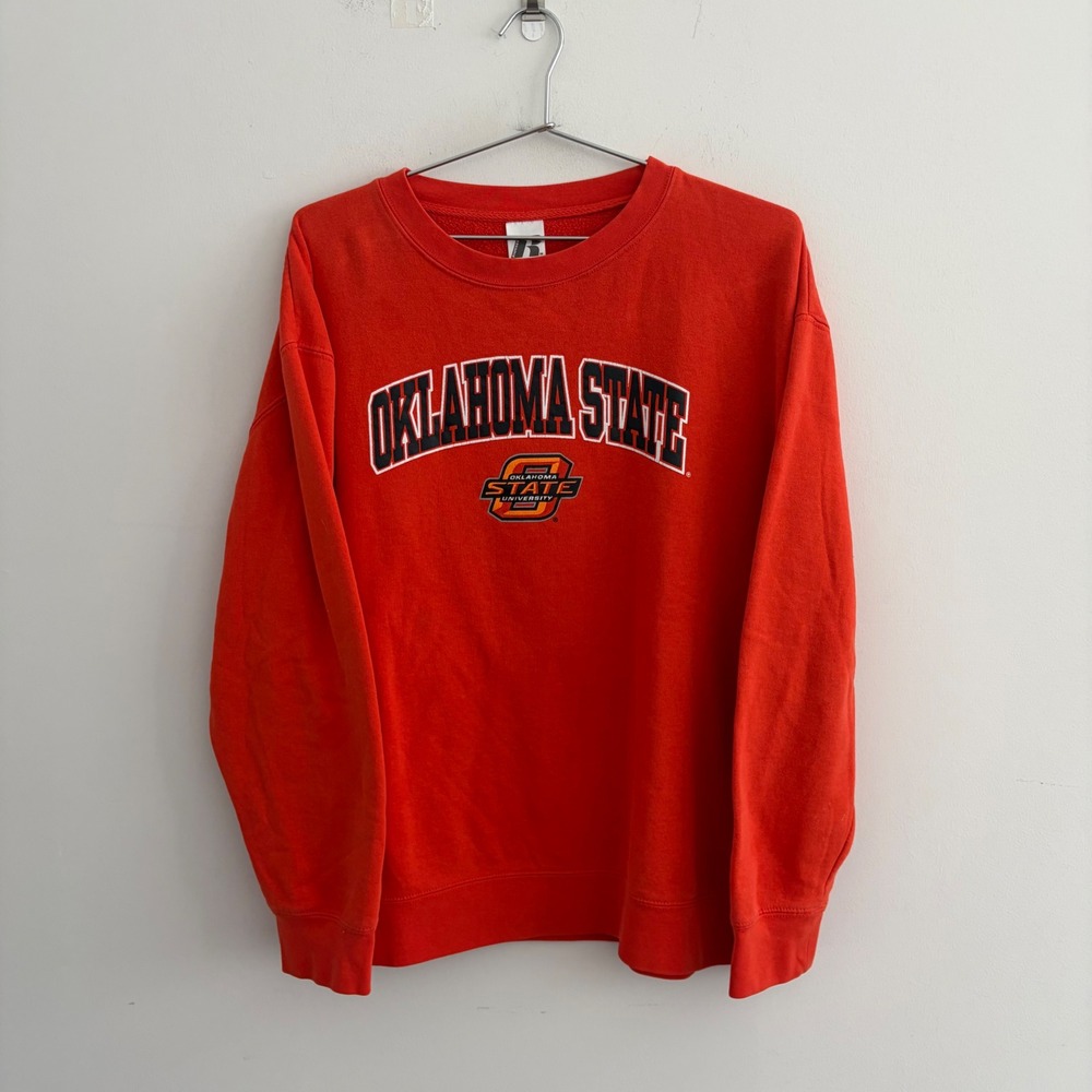 Russell Athletic Oklahoma State University Cowboys Sweatshirt XL Orange Crewneck